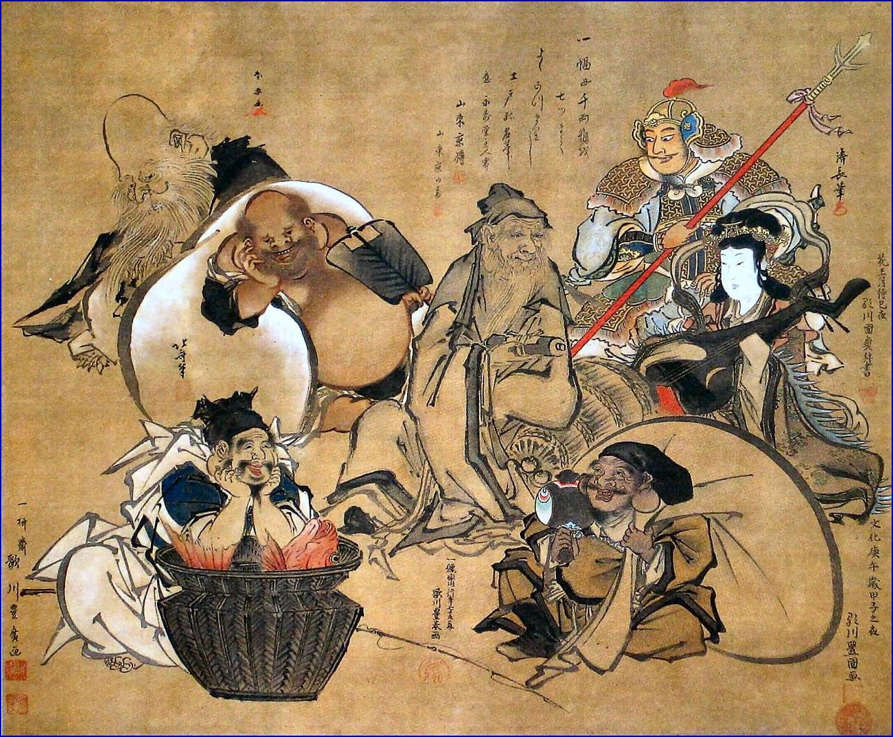 葛飾北斎 七福神図